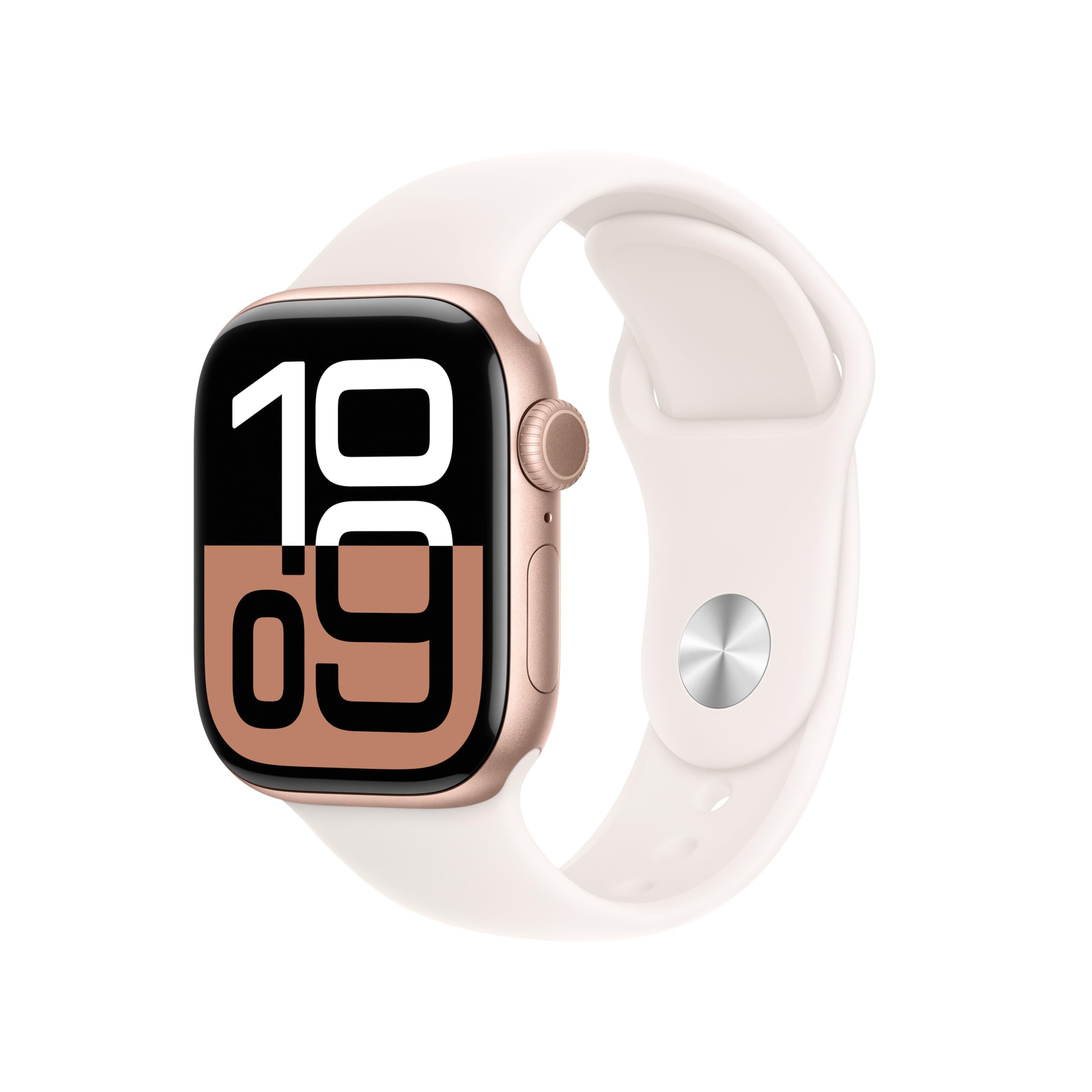 Apple Watch Series 10 [GPS 46mm] Smartwatch with Jet Black Aluminium Case with Black Sport Band. Fitness Tracker, ECG App, Always-On Retina Display, Water-Resistant
