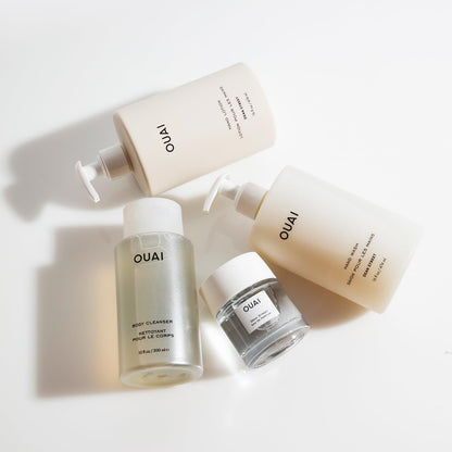OUAI Hand Wash - Liquid Hand Soap with Jojoba, Avocado, &amp; Rose Hip Oil for Replenished Skin - Gentle Exfoliating Bathroom + Kitchen Hand Soap (16 Fl Oz)