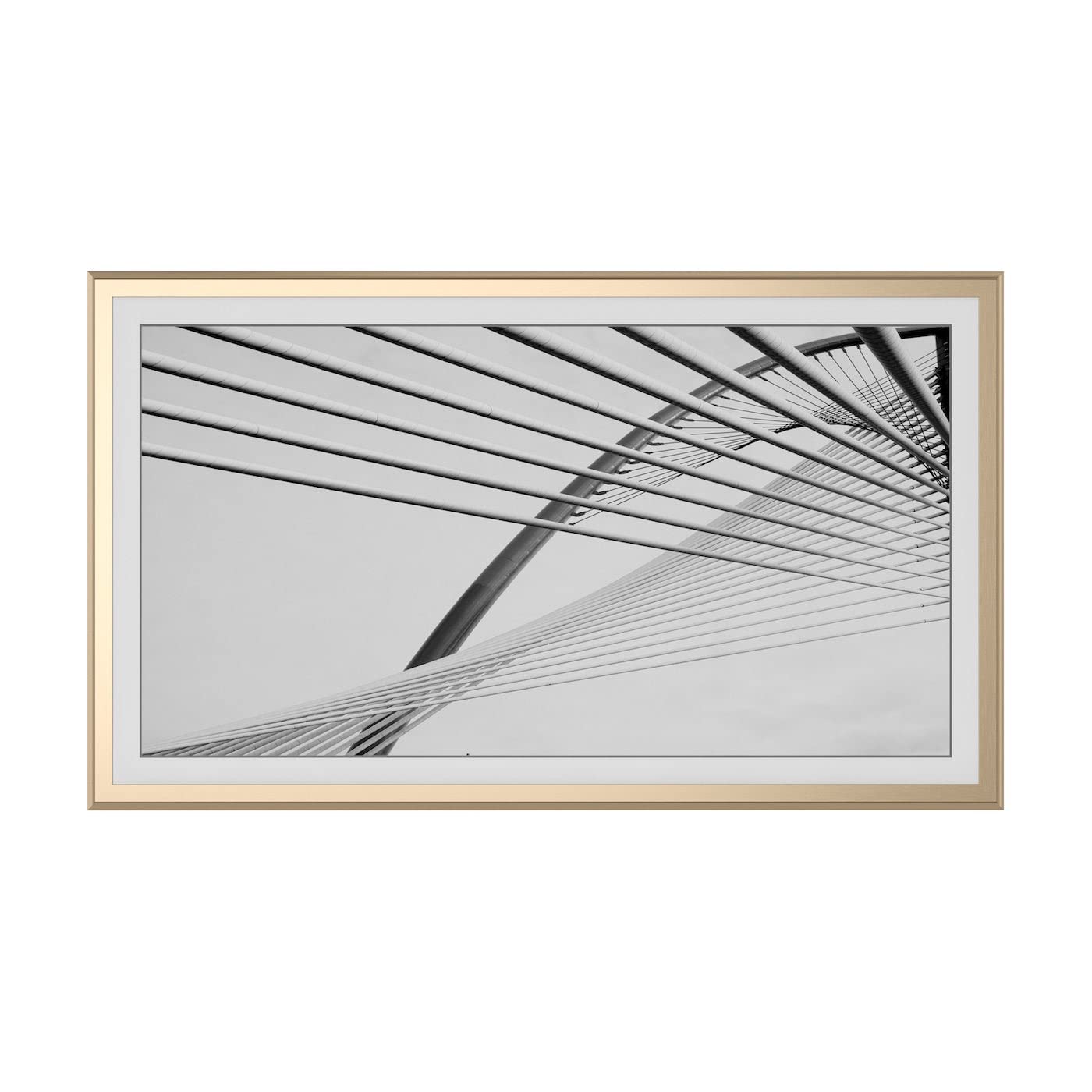 Frame My TV Deco TV Frames Alloy Scoop - Pale Gold Bezel Compatible ONLY with Samsung The Frame TV (55&quot;, Fits 2021-2024 Frame TV)