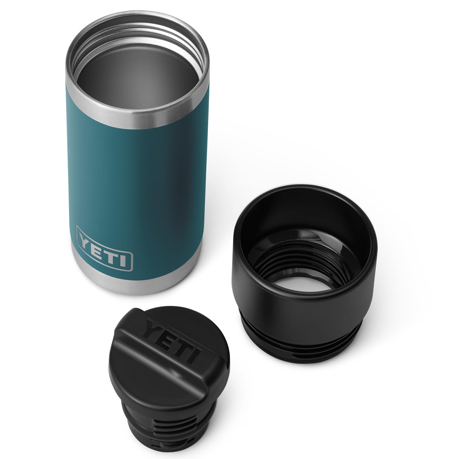 YETI Rambler 12 oz Bottle, Stainless Steel, Vacuum Insulated, with Hot Shot Cap