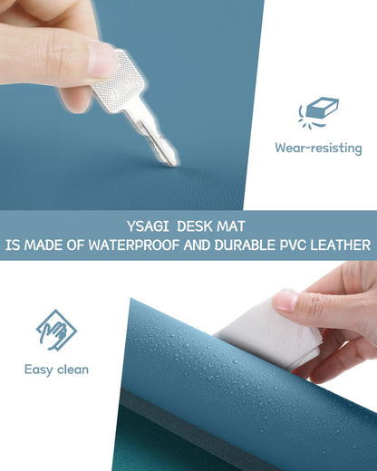Non-Slip Desk Pad,Mouse Pad,Waterproof PVC Leather Desk Table Protector,Ultra Thin Large Desk Blotter, Easy Clean Laptop Desk Writing Mat for Office Work/Home/Decor(Pink, 23.6&quot; x 13.7&quot;)