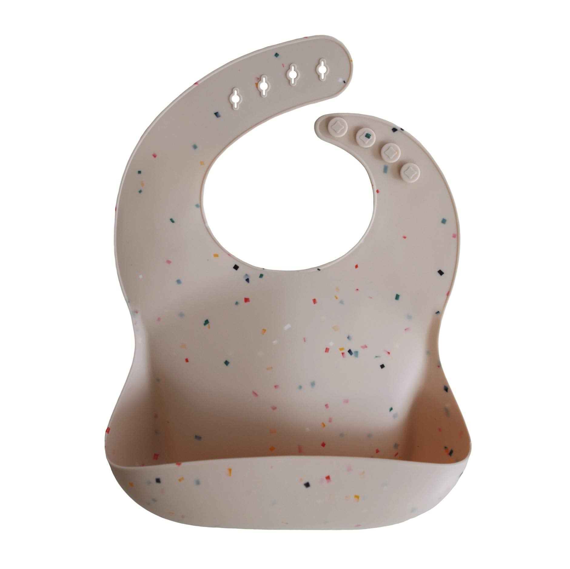 mushie Silicone Baby Bib | Adjustable Fit Waterproof Bibs (Whales)