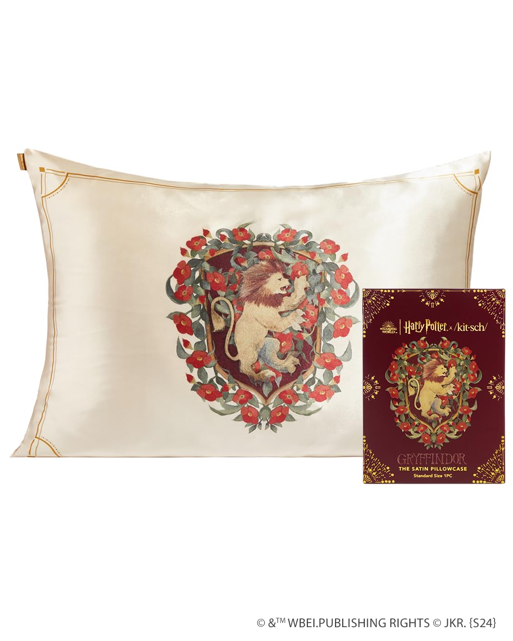 Kitsch Satin Pillowcase with Zipper for Hair &amp; Skin, Softer Than Silk Pillow Cases Queen, Smooth Pillow Covers, Machine Washable, Wrinkle-Free, Cooling Satin Pillow Cases Standard Size 19&quot;x26&quot;, Ivory