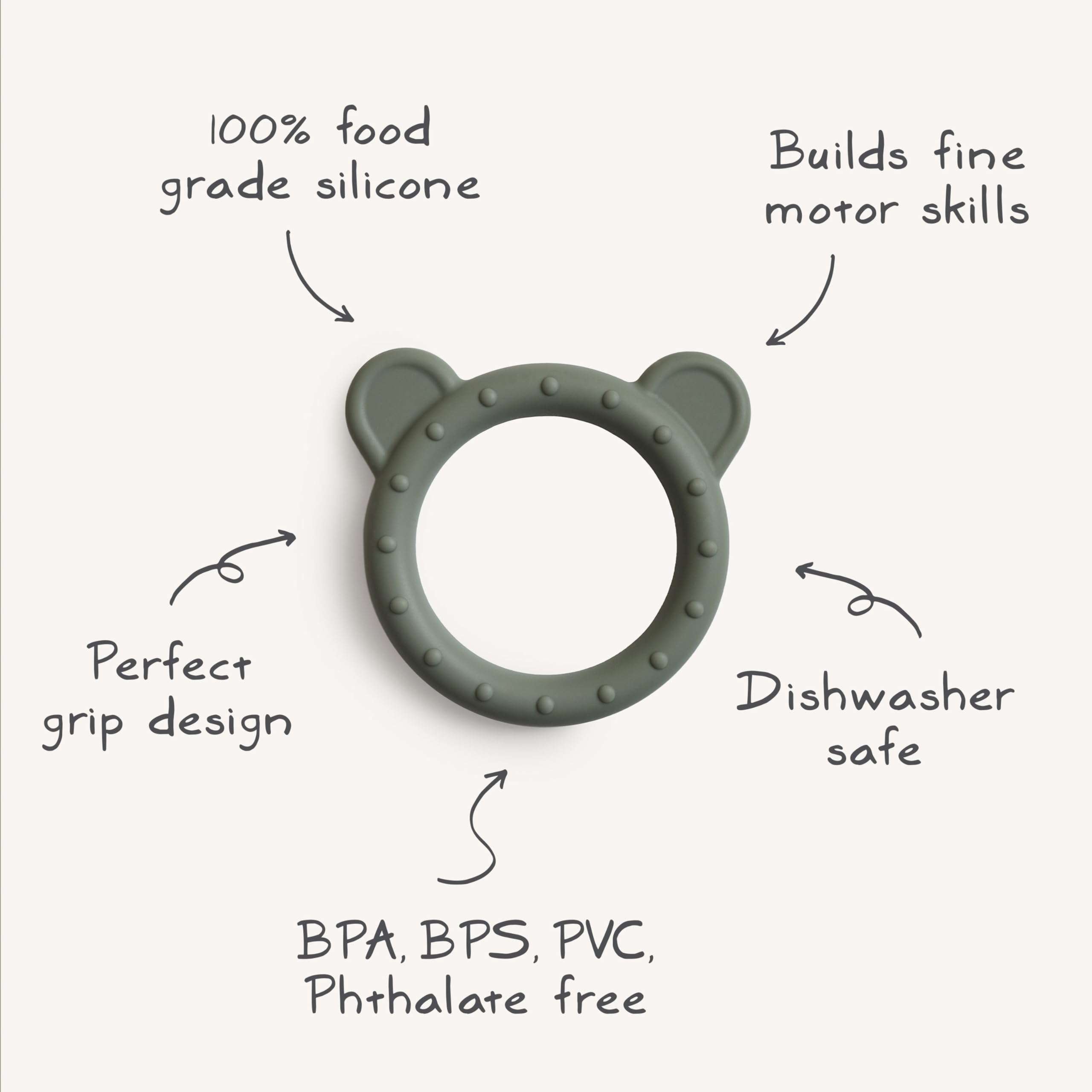 mushie Silicone Baby Teether Toy | Bunny