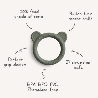 mushie Silicone Baby Teether Toy | Bunny