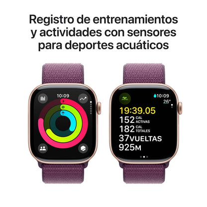 Apple Watch Series 10 [GPS 46mm] Smartwatch with Jet Black Aluminium Case with Black Sport Band. Fitness Tracker, ECG App, Always-On Retina Display, Water-Resistant