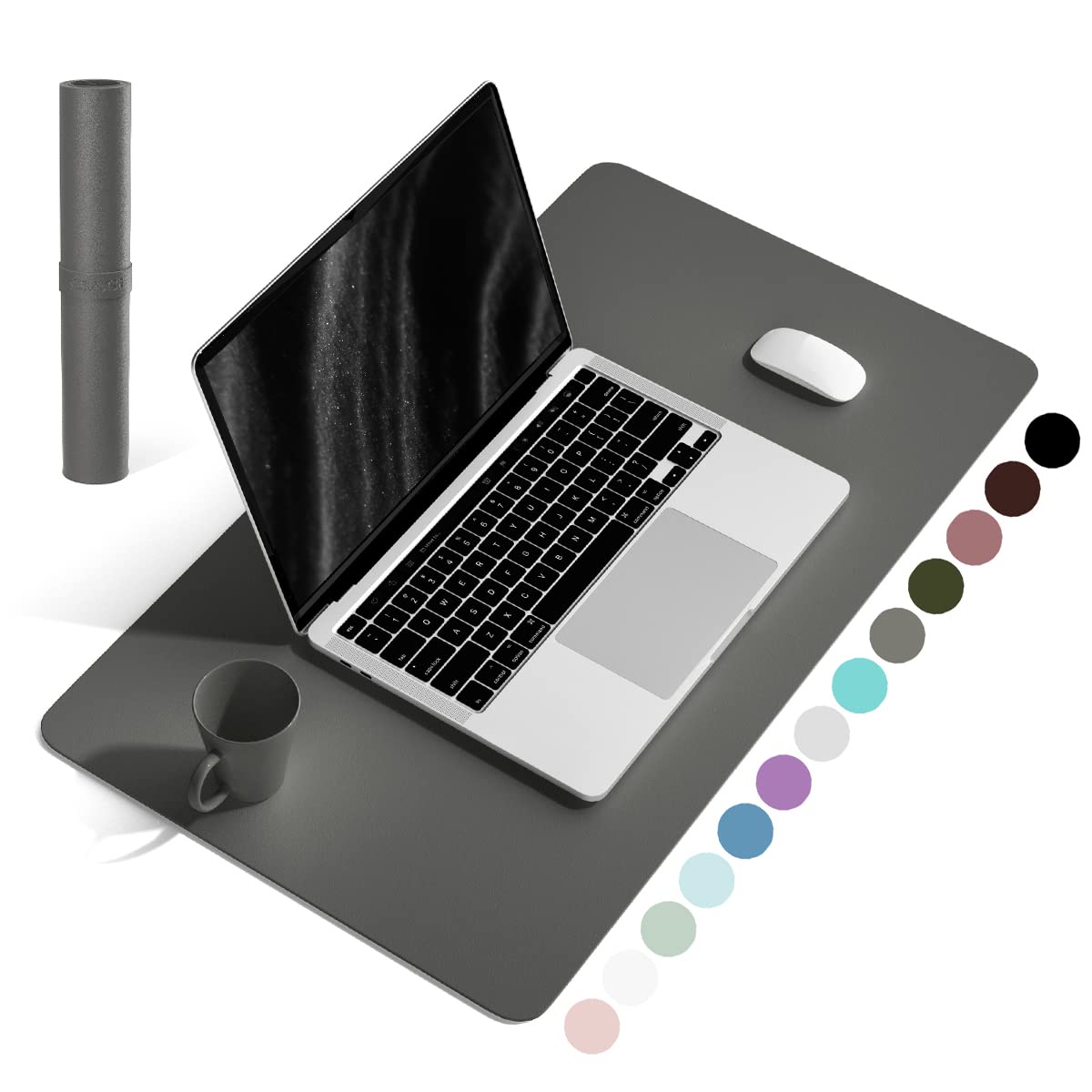 Non-Slip Desk Pad,Mouse Pad,Waterproof PVC Leather Desk Table Protector,Ultra Thin Large Desk Blotter, Easy Clean Laptop Desk Writing Mat for Office Work/Home/Decor(Pink, 23.6&quot; x 13.7&quot;)