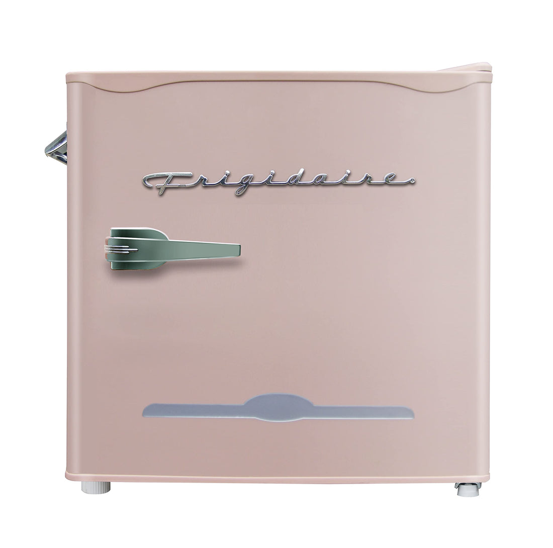 Frigidaire Coral EFR176- AMZ EFR176 Retro Mini Refrigerator-Energy Saving-Adjustable Thermostat Control-Side Mounted Bottle Opener-Ideal for for Dorm, Office, RV, Garage, Apartment 1.6 Cubic Feet