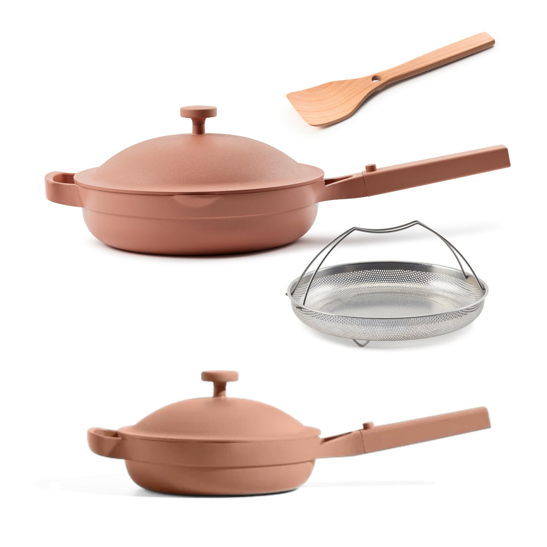 Our Place Always Pan Duo - Always Pan &amp; Mini Always Pan 2.0 Bundle | Multi-Functional Cookware Set Replaces 20 Pieces | Spice