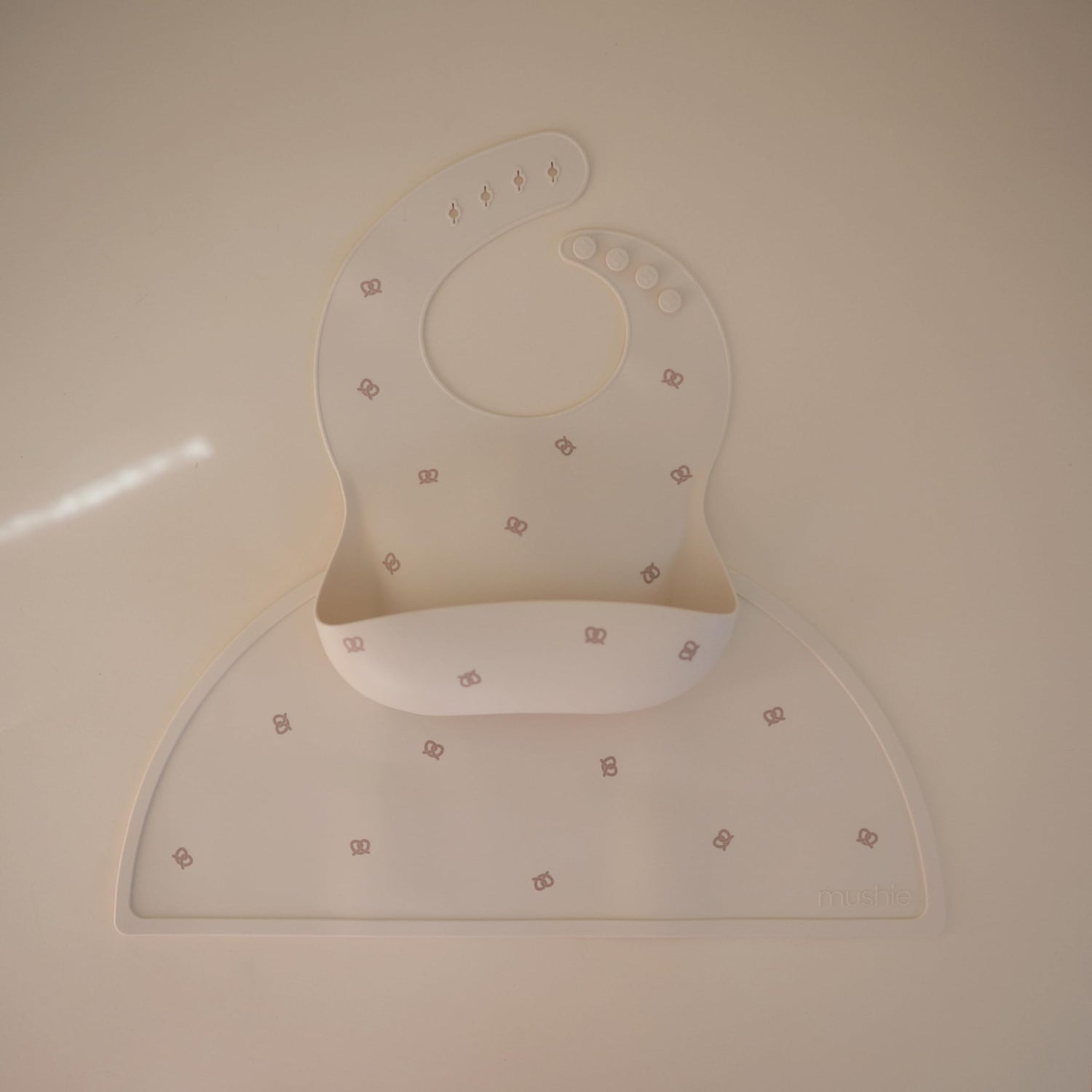 mushie Silicone Baby Bib | Adjustable Fit Waterproof Bibs (Whales)