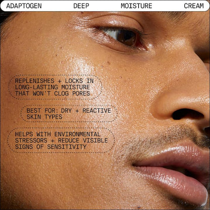 YTTP Adaptogen Hydrating Face Cream &amp; Peptide Moisturizer for Sensitive Skin - Anti Aging Facial Cream for Dryness, Redness, Fine Lines &amp; Wrinkles - Vegan Skin Care for Women &amp; Men (2oz)