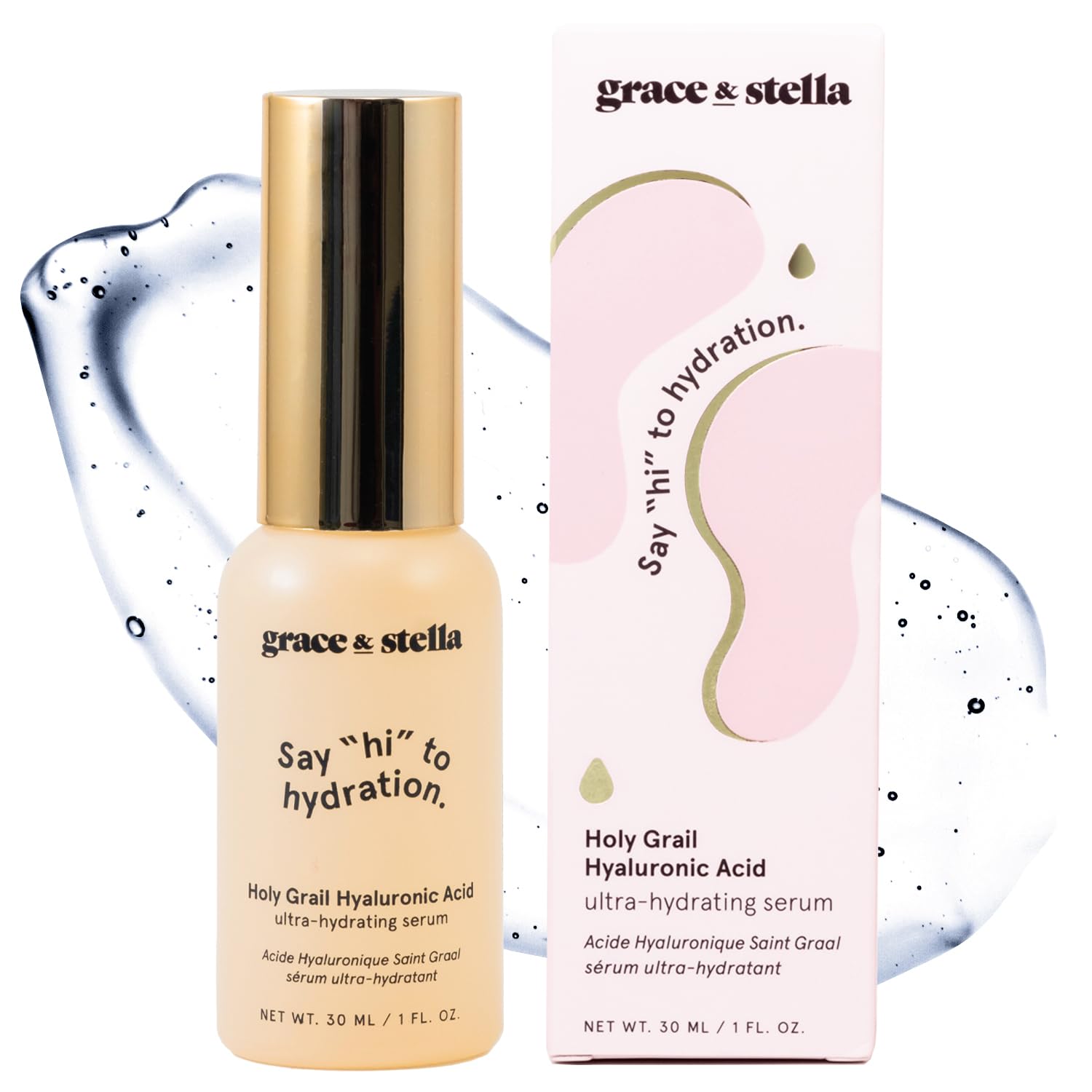 grace &amp; stella Award Winning Hyaluronic Acid Serum (50ml/1.7 fl oz) Hyaluronic Acid Serum for Face