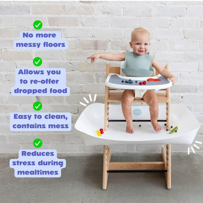 CATCHY - Food Catcher - Compatible with Stokke Clikk High Chair - Highchair Sold SEPARATELY - Baby &amp; Toddler Food &amp; Mess Catcher - Under High Chair Accessory - Baby Feeding Essentials