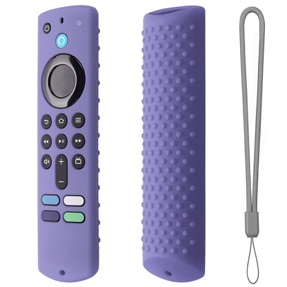 Silicone Remote Cover for Fire TV Stick 4K (2nd Gen) 2023, Fire TV Stick (3rd Gen) 2021,Fire TV Stick 4k&amp;4K Max (2021 Release) Silicone Protective Case with Lanyard(Lavender Gray)