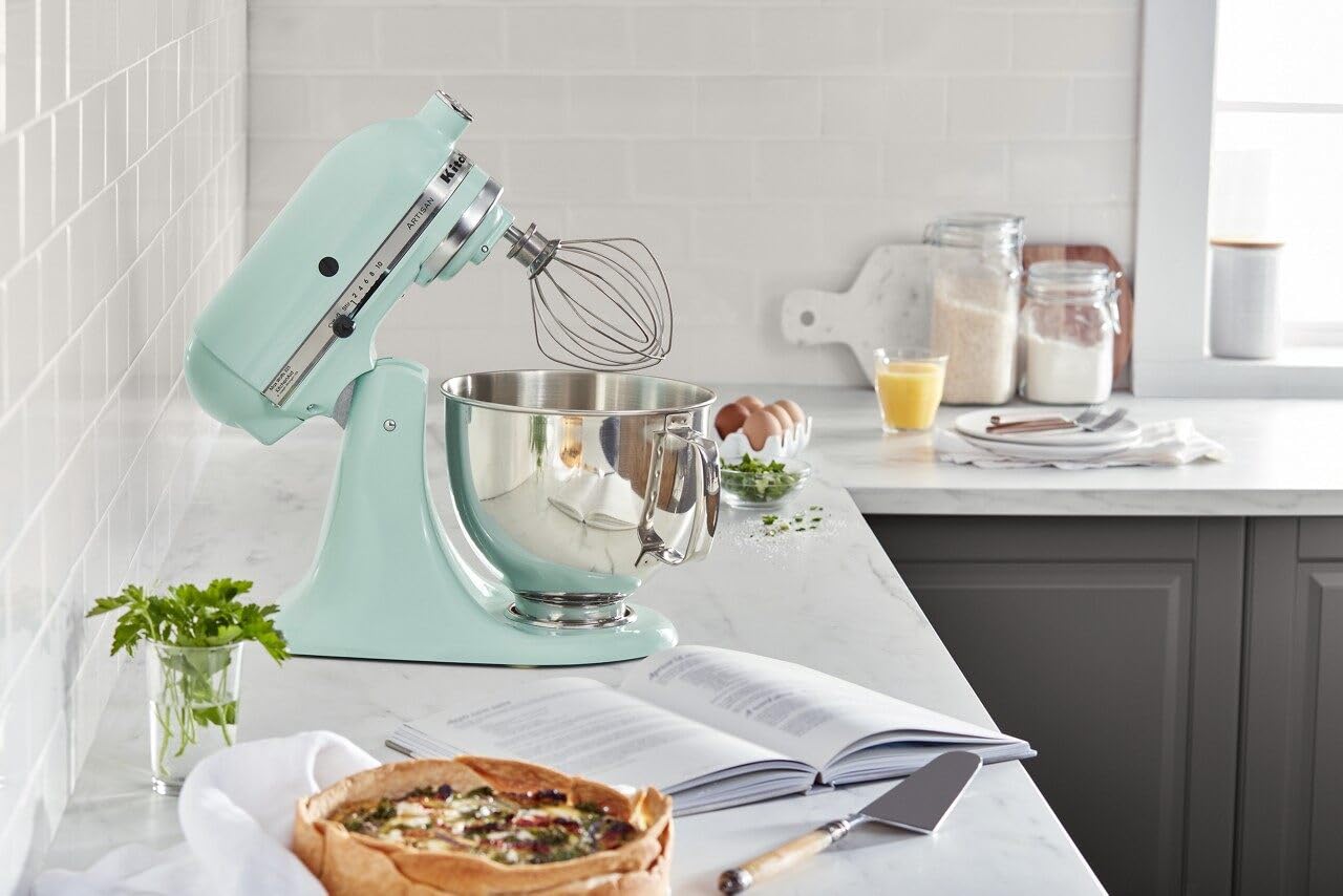KitchenAid Artisan Series 5-Quart Tilt-Head Stand Mixer, Almond Cream, KSM150PSAC