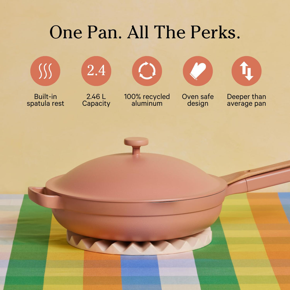Our Place Always Pan Duo - Always Pan &amp; Mini Always Pan 2.0 Bundle | Multi-Functional Cookware Set Replaces 20 Pieces | Spice