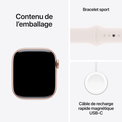 Apple Watch Series 10 [GPS 46mm] Smartwatch with Jet Black Aluminium Case with Black Sport Band. Fitness Tracker, ECG App, Always-On Retina Display, Water-Resistant