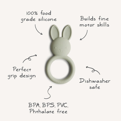 mushie Silicone Baby Teether Toy | Bunny