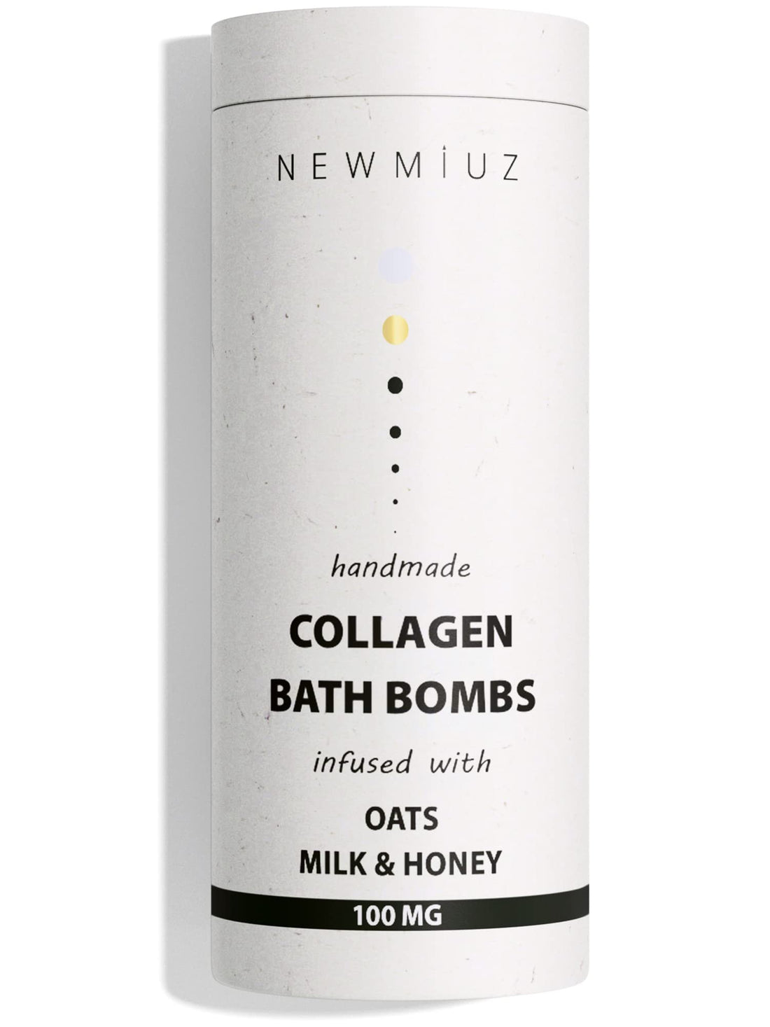 Large Natural Organic Collagen Bath Bomb Infused Oatmeal Milk &amp; Honey Essential Oil - 10 oz 1pc