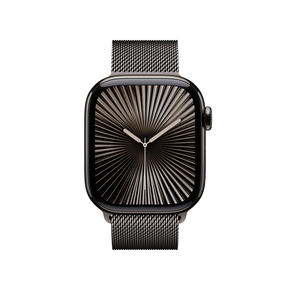 Apple Watch Series 10 [GPS 46mm] Smartwatch with Jet Black Aluminium Case with Black Sport Band. Fitness Tracker, ECG App, Always-On Retina Display, Water-Resistant