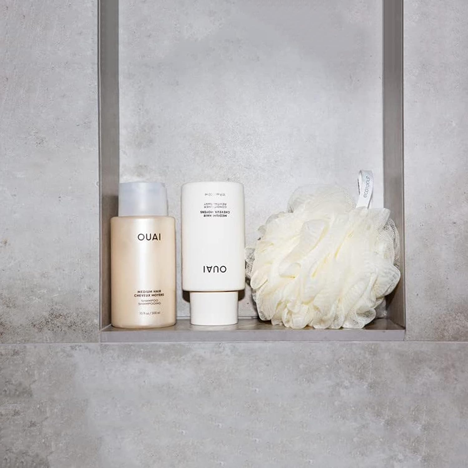 OUAI Fine Shampoo and Conditioner Set - Sulfate Free Shampoo and Conditioner for Fine Hair - Made with Keratin, Marshmallow Root, Shea Butter &amp; Avocado Oil - Free of Parabens &amp; Phthalates (10 Fl Oz)