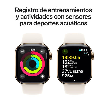 Apple Watch Series 10 [GPS 46mm] Smartwatch with Jet Black Aluminium Case with Black Sport Band. Fitness Tracker, ECG App, Always-On Retina Display, Water-Resistant