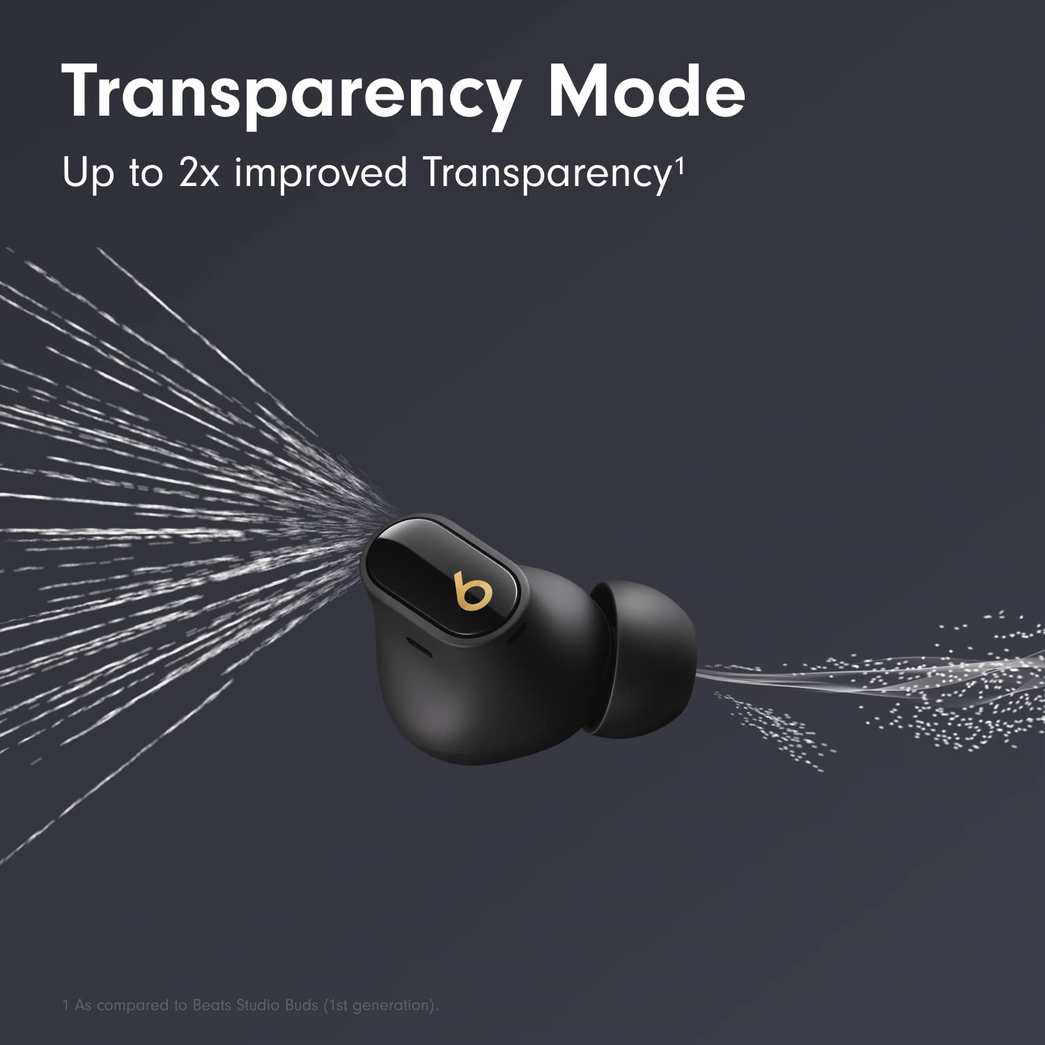 Beats Studio Buds + | True Wireless Noise Cancelling Earbuds, Enhanced Apple &amp; Android Compatibility, Built-in Microphone, Sweat Resistant Bluetooth Headphones, Spatial Audio - Ivory