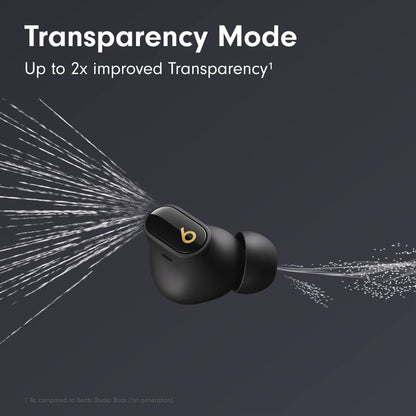 Beats Studio Buds + | True Wireless Noise Cancelling Earbuds, Enhanced Apple &amp; Android Compatibility, Built-in Microphone, Sweat Resistant Bluetooth Headphones, Spatial Audio - Ivory