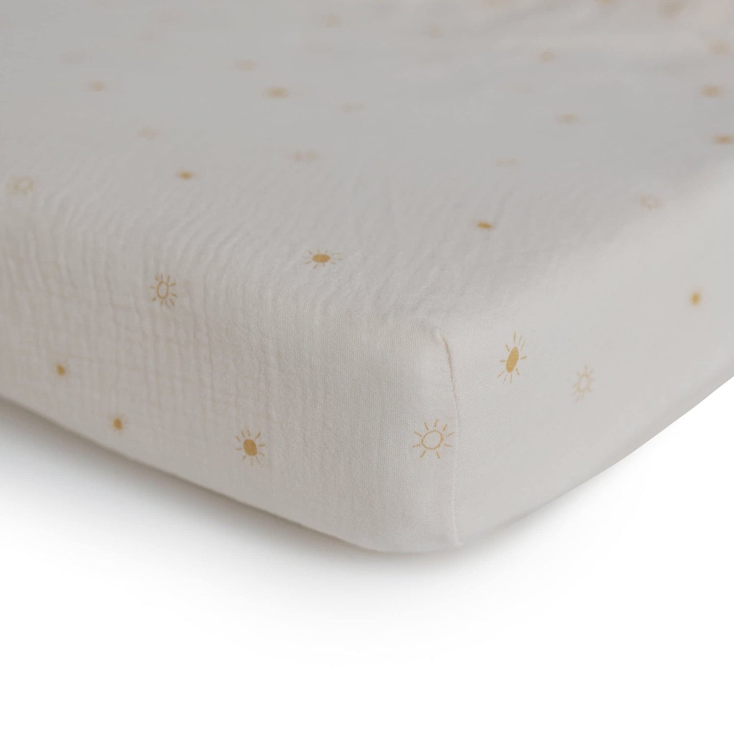mushie Extra Soft Muslin Fitted Crib Sheet | 192 Thread Count | 28&quot;x 52&quot; (Fog)
