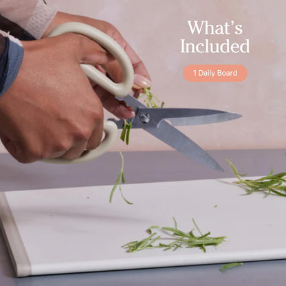 Our Place Daily Board - Double-Sided, Non-Slip, 100% Recycled Plastic Cutting Board | BPA-Free | Easy-Grip Handles | Sustainable Kitchen Essential | Steam