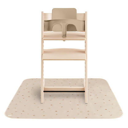 mushie Baby Splat Mat 42.5x42.5 Inch (Fog) | Water Resistant for Under High Chair and Infant Play