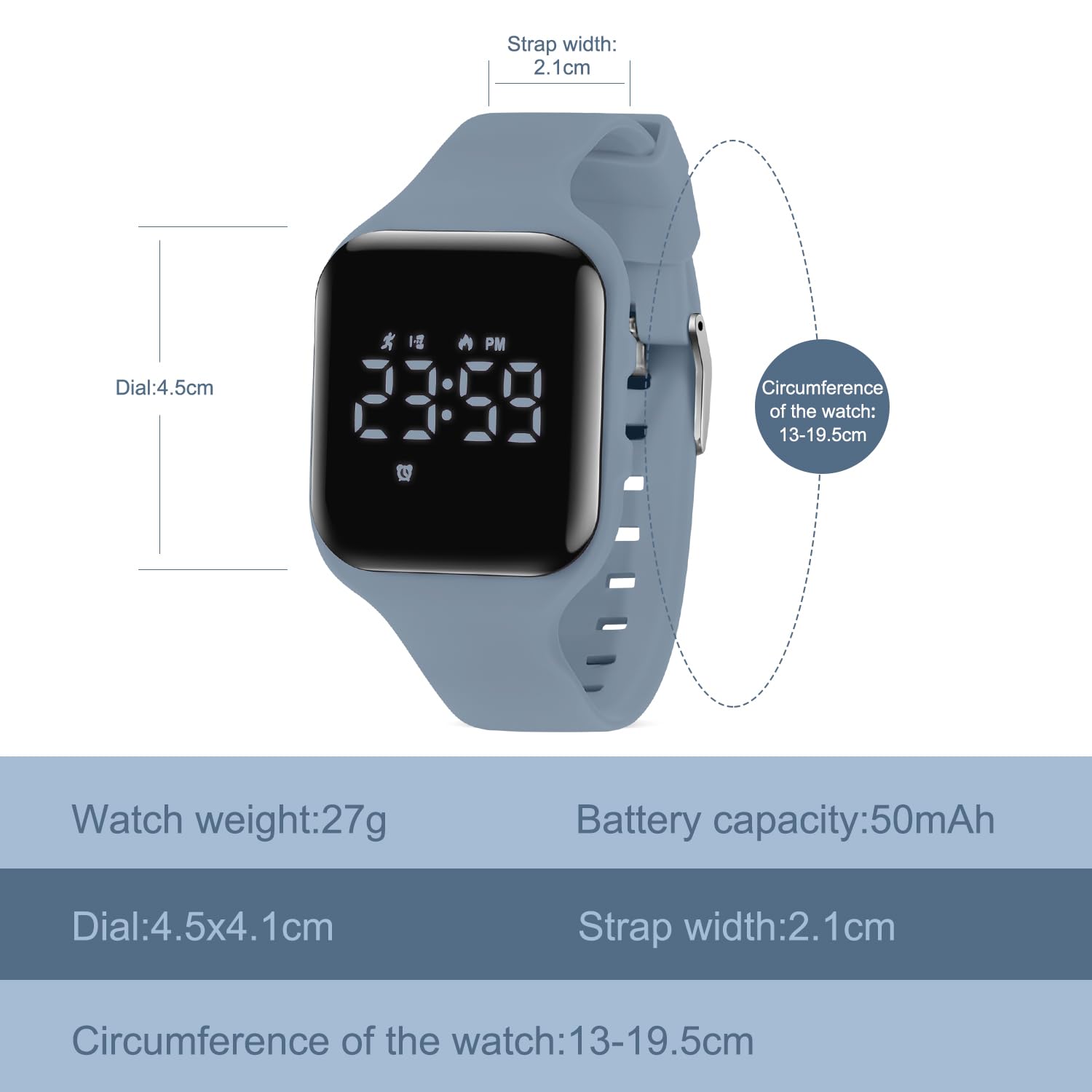 Kids Watch, No App Fitness Tracker Watch for Kids Teenager Digital Watch with Steps Counter/Distance/Calories/Alarm/Stopwatch Fitness Watch for Kids Girls Boys Gift for Teens