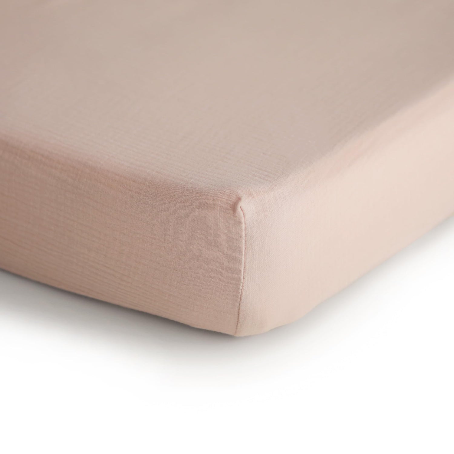 mushie Extra Soft Muslin Fitted Crib Sheet | 192 Thread Count | 28&quot;x 52&quot; (Fog)