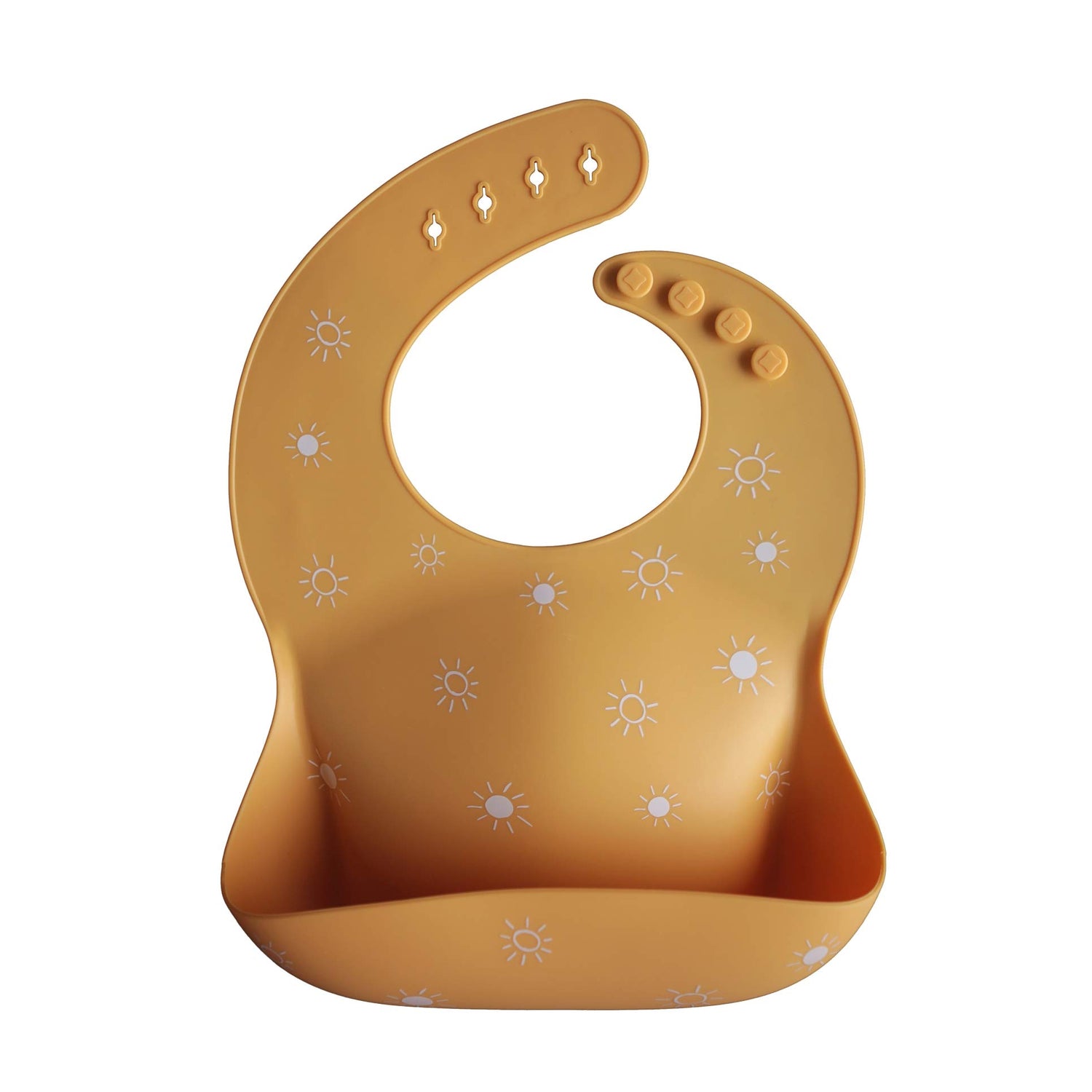 mushie Silicone Baby Bib | Adjustable Fit Waterproof Bibs (Whales)
