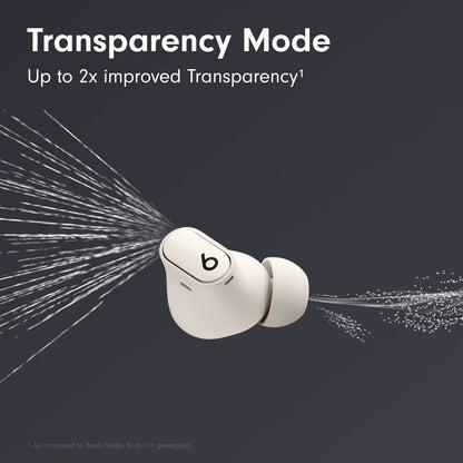 Beats Studio Buds + | True Wireless Noise Cancelling Earbuds, Enhanced Apple &amp; Android Compatibility, Built-in Microphone, Sweat Resistant Bluetooth Headphones, Spatial Audio - Ivory