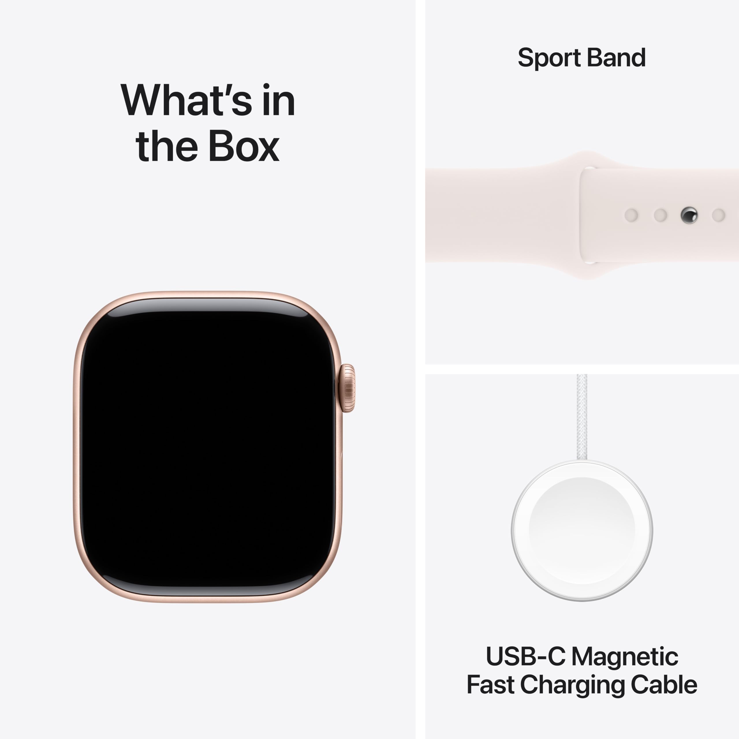 Apple Watch Series 10 [GPS 46mm] Smartwatch with Jet Black Aluminium Case with Black Sport Band. Fitness Tracker, ECG App, Always-On Retina Display, Water-Resistant