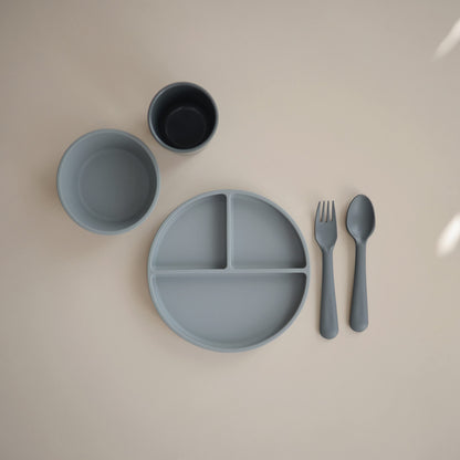 mushie Silicone Suction Bowl | BPA-Free Non-Slip Design (Ivory)