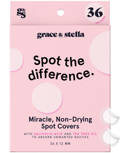 grace &amp; stella Pimple Patches For Face (Round, 36 Count) - Hydrocolloid Acne Patches for Face - Dermatologist Tested, Vegan, Cruelty-Free