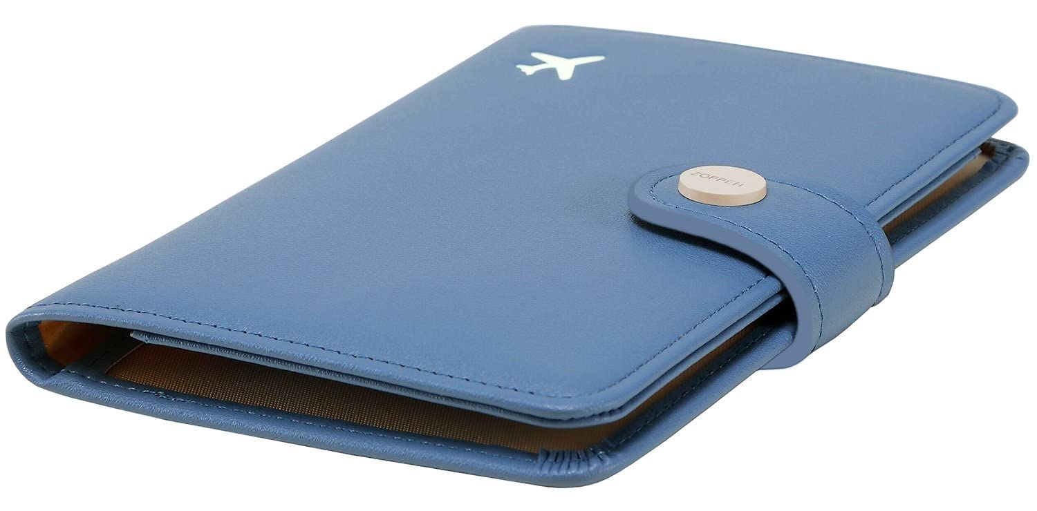 Zoppen RFID Blocking Travel Passport Holder Cadanian Passport Cover Slim Id Card Case (