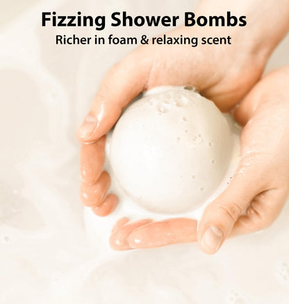 Creamy Collagen Bath Bombs Oatmeal Milk Honey Shea Butter Large Bubble Fizzy Bath Bomb Gift Set for Women Handmade Relaxing Moisturizing for Sensitive Skin Spa Gift Idea Christmas Birthday
