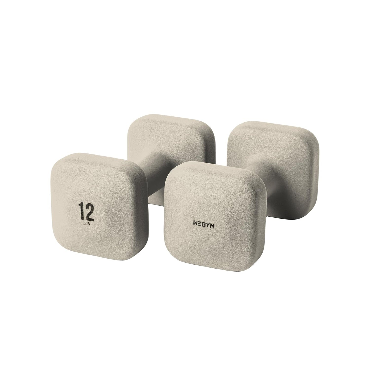 WeGym SafeGrip Dumbbells, Anti-Slip, Anti-Roll, Thick Handles, Free Weights, Square Dumbbells for Secure Workouts at Home, Weightlifting, and Personal Training