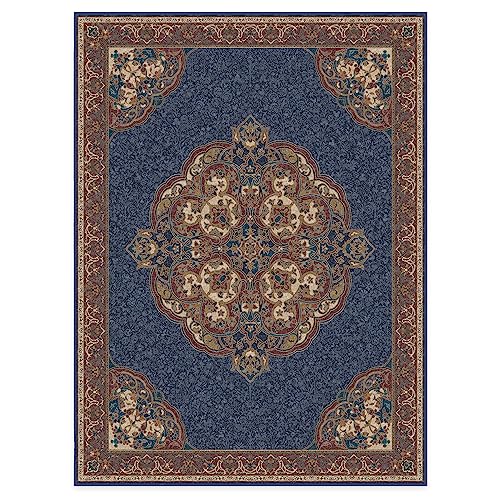 RUGGABLE Disney Traditional Mickey Mouse Washable Rug - Perfect Area Rug for Nursery Playroom Kids Room - Pet &amp; Child Friendly - Stain &amp; Water Resistant - Damask Grey 3&
