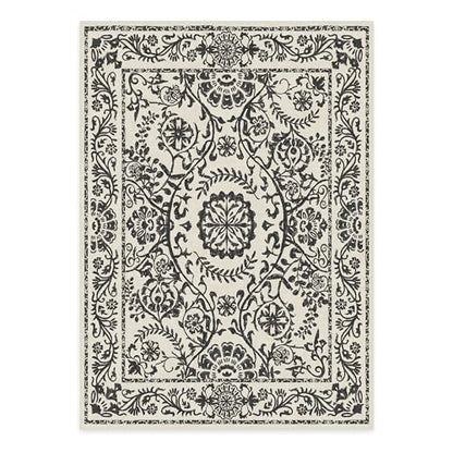 RUGGABLE Washable 2x3 Area Rug, Delphina Delft Blue, Premium Vintage Rugs for Living Room, Bedroom, Kitchen, Office, Classroom with Gripper Non Slip Pad