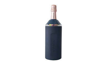 Vinglacé Wine Bottle Chiller- Portable Champagne Insulator- Stainless Steel Wine Cooler Sleeve, White