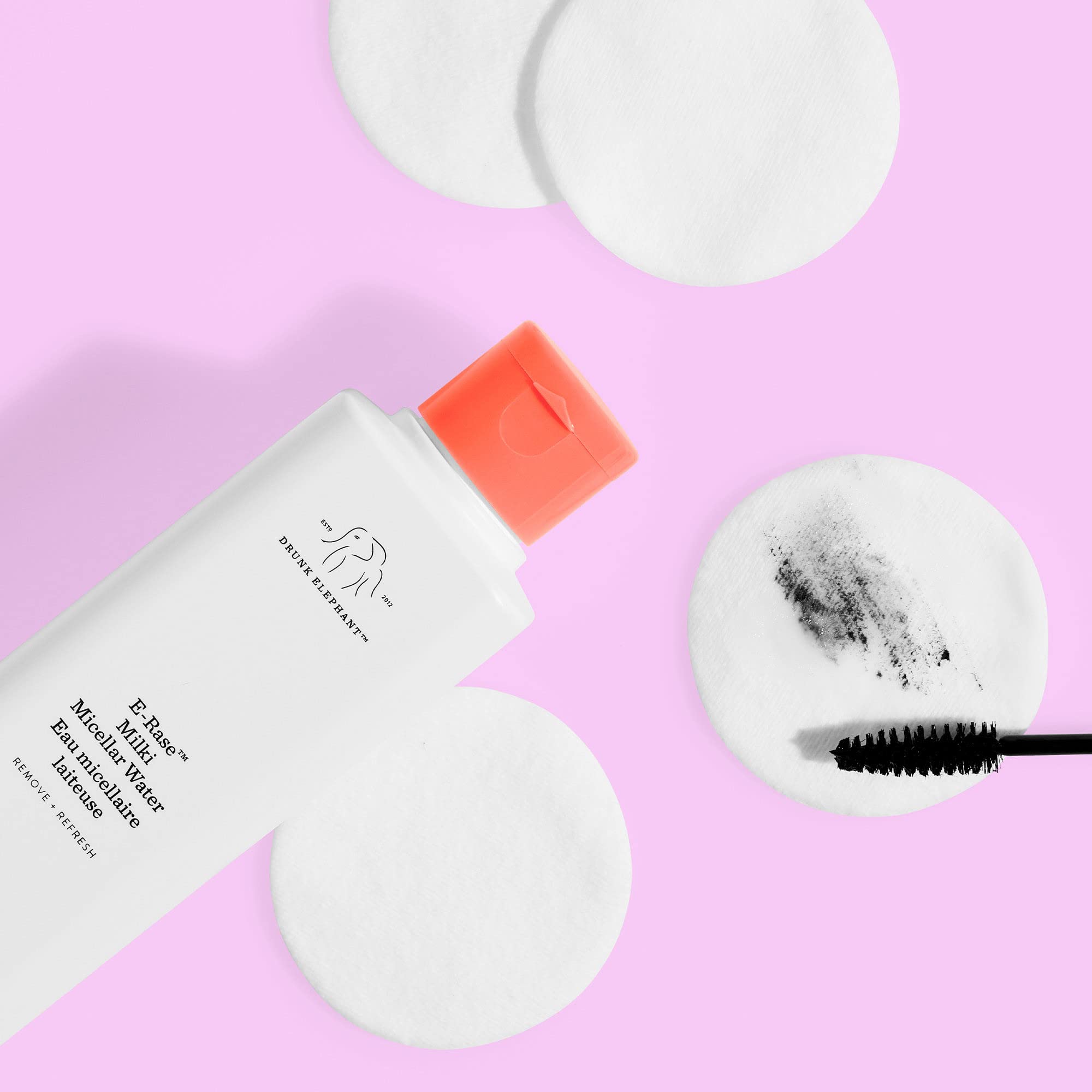 Drunk Elephant E-Rase Milki Micellar Water- Ultra Mild Formula to Gently Remove Makeup and Bacteria. (240ml)