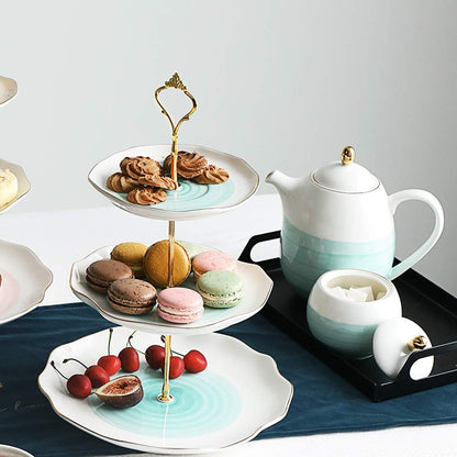 SWEEJAR Porcelain Tea Sets &amp; SWEEJAR 3 Tier Ceramic Cake Stand