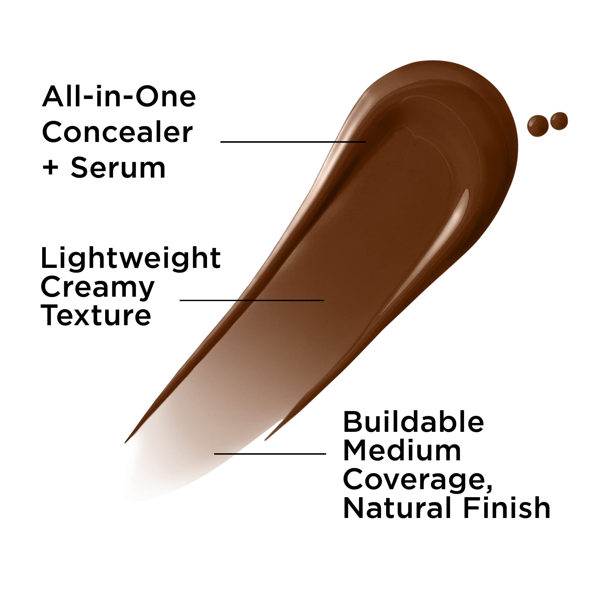 IT Cosmetics Bye Bye Dark Spots Concealer + Brightening Serum – 2% Niacinamide, Hyaluronic Acid &amp; Caffeine - Medium Coverage, Natural Finish, All Skin Types - 0.22 fl oz