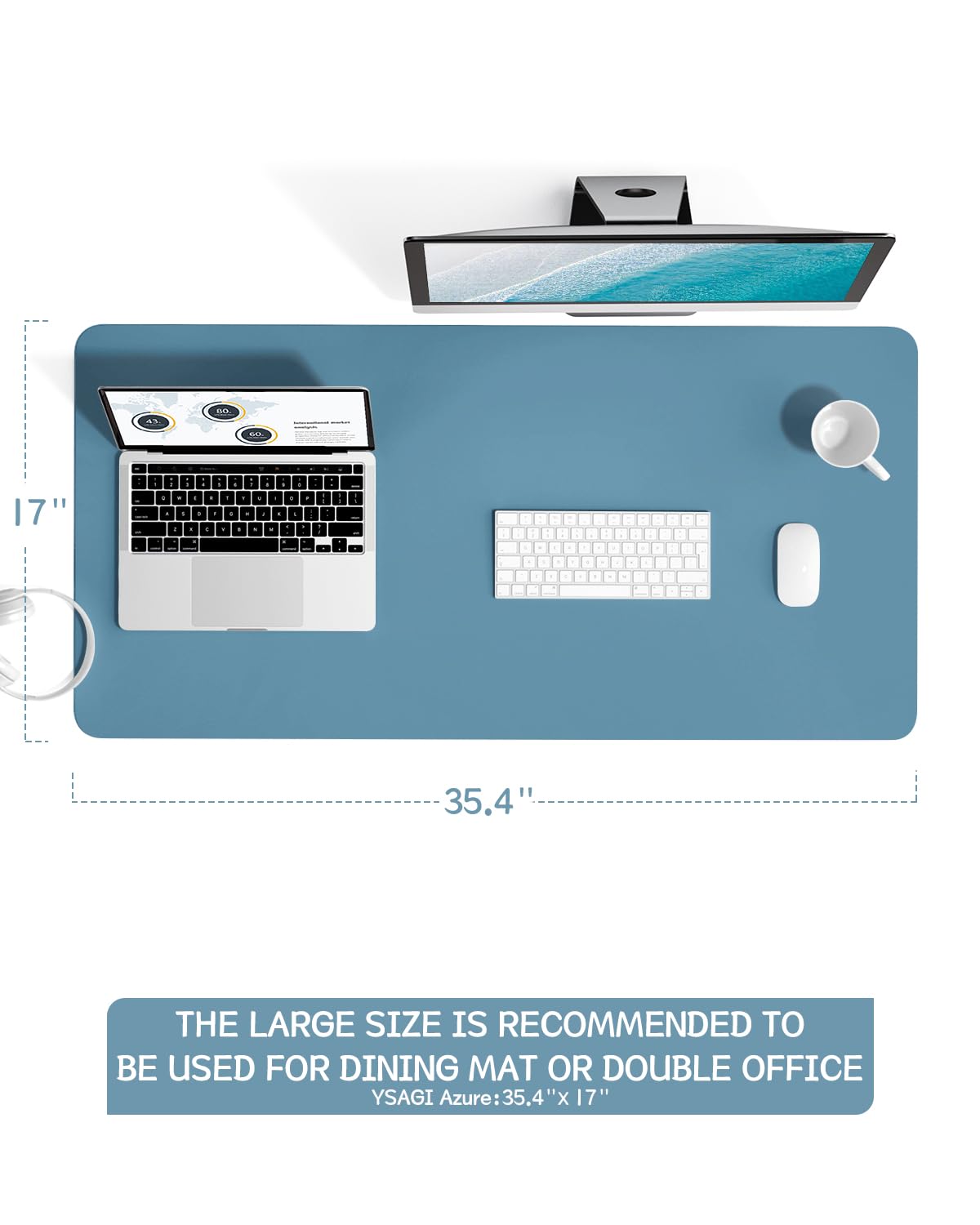 Non-Slip Desk Pad,Mouse Pad,Waterproof PVC Leather Desk Table Protector,Ultra Thin Large Desk Blotter, Easy Clean Laptop Desk Writing Mat for Office Work/Home/Decor(Pink, 23.6&quot; x 13.7&quot;)