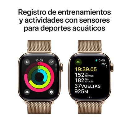 Apple Watch Series 10 [GPS 46mm] Smartwatch with Jet Black Aluminium Case with Black Sport Band. Fitness Tracker, ECG App, Always-On Retina Display, Water-Resistant