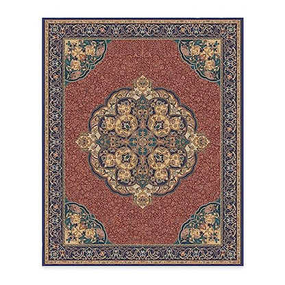 RUGGABLE Disney Traditional Mickey Mouse Washable Rug - Perfect Area Rug for Nursery Playroom Kids Room - Pet &amp; Child Friendly - Stain &amp; Water Resistant - Damask Grey 3&